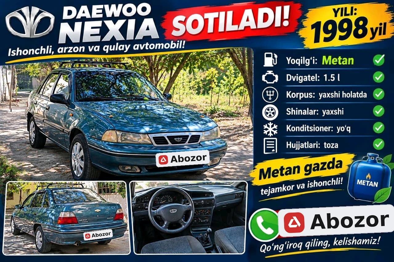 Daewoo Nexia, 1998, Джизакская область – 1