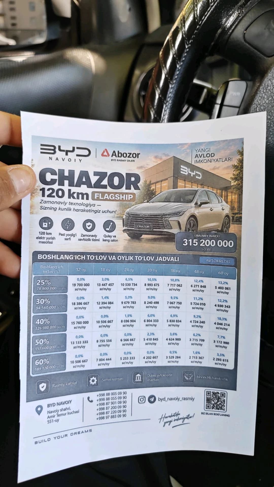 BYD Chazor, 2026, Navoiy – 1